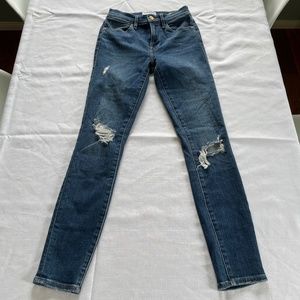Frame Denim Le High Skinny Ankle Jeans In Clyde Size 24